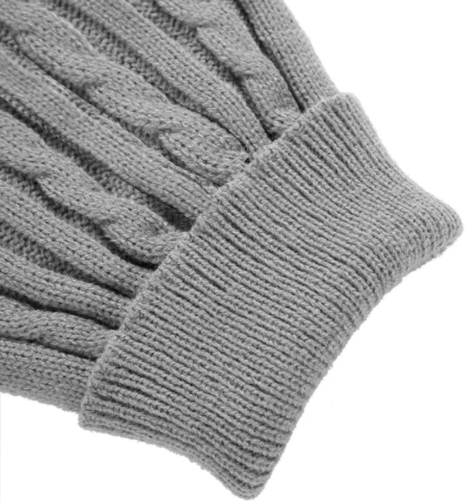 Small Dog Sweaters Knitted Pet Cat Warm Dog Sweatshirt Winter Clothes Kitten Puppy Sweater (Medium, Grey)